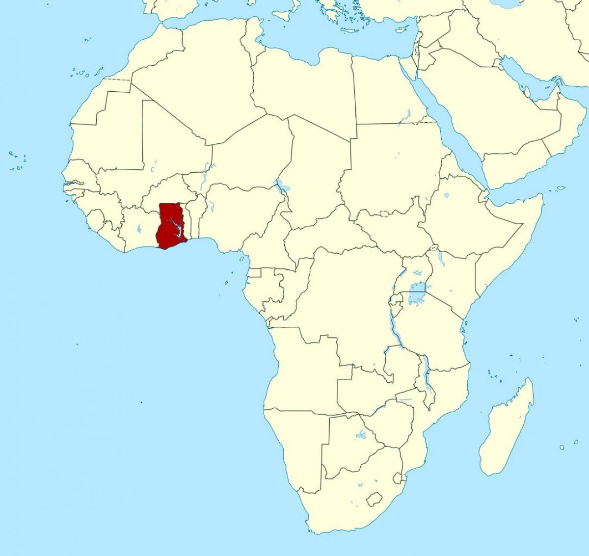 kaart van afrika tonen ghana