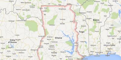 Gedetailleerde kaart van accra ghana