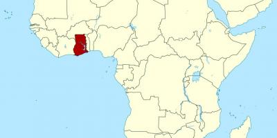 Kaart van afrika tonen ghana