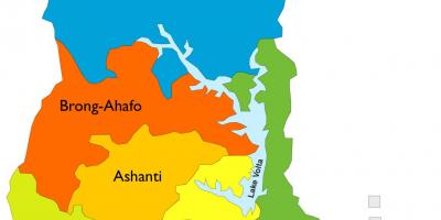 Kaart van ghana zien regio ' s